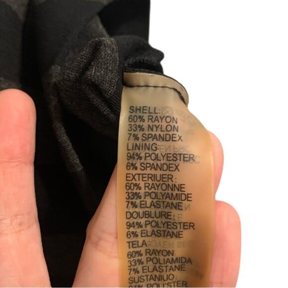 Anthropologie Maeve Black Charcoal Wide Stripe Fitted Short Sleeve Mini Dress - Picture 6 of 12